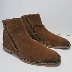 Steve Maden Lancer Suede Leather Dual Zippered Boots Men's Footwear Sz 10.5 D